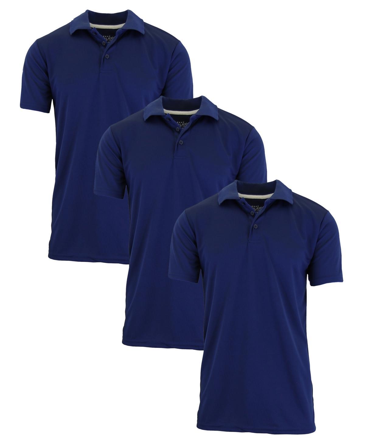 Galaxy By Harvic Mens Dry Fit Moisture-Wicking Polo Shirt, Pack of 3 Product Image