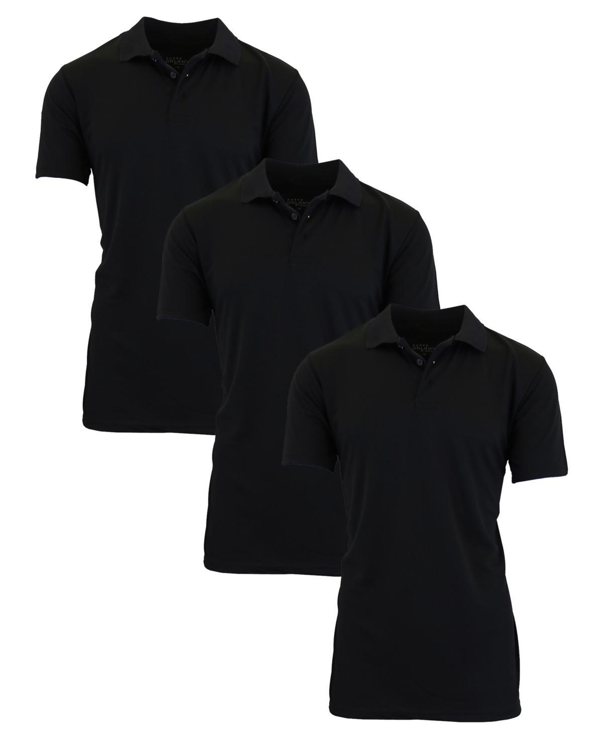 Galaxy By Harvic Mens Dry Fit Moisture-Wicking Polo Shirt, Pack of 3 Product Image