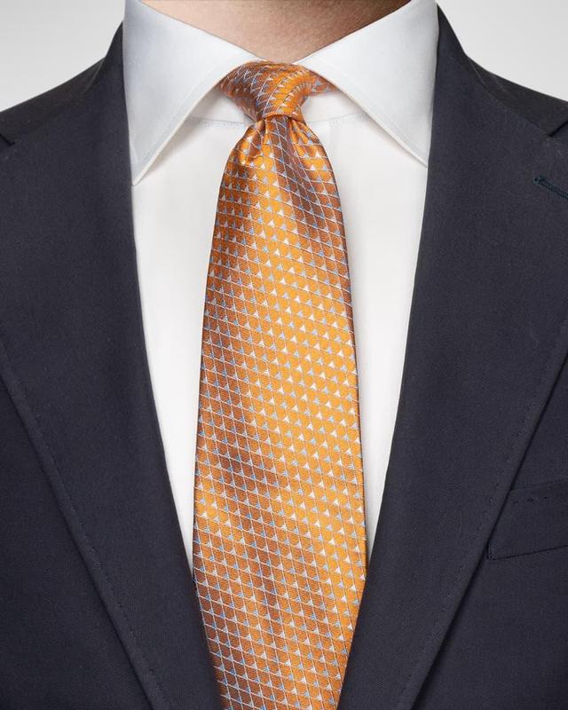 Mens Geometric Silk Tie Product Image