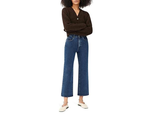 DL1961 Hepburn Wide Leg High-Rise Vintage Ankle in Seacliff (Seacliff) Women's Jeans Product Image