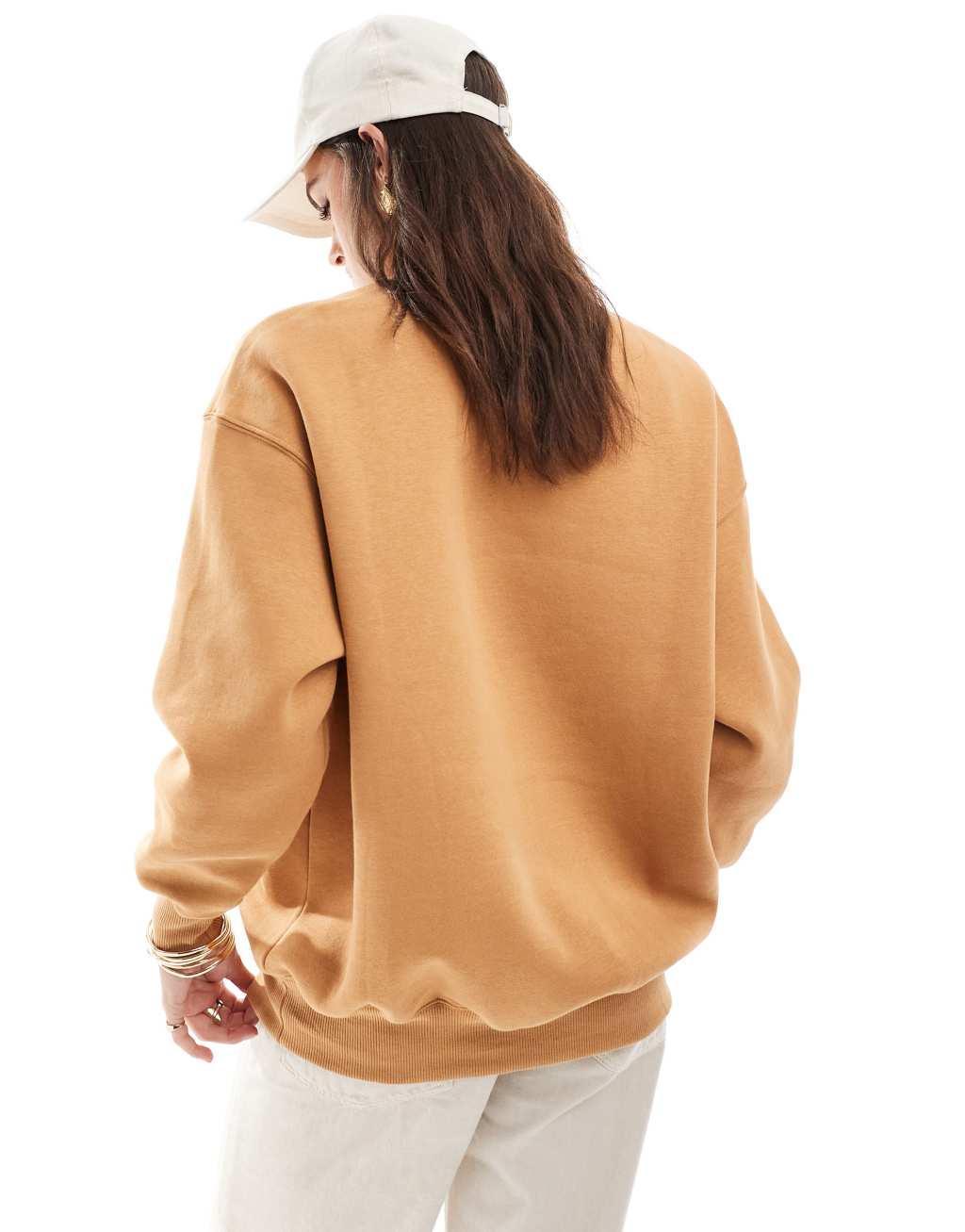 Nike Phoenix Fleece oversized sweatshirt in tan Product Image