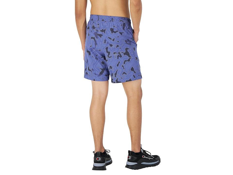 Mens Champion MVP Athletic Shorts, Moisture Wicking, C Logo, 5 Liquid Camo Cool Slate Grey L Product Image