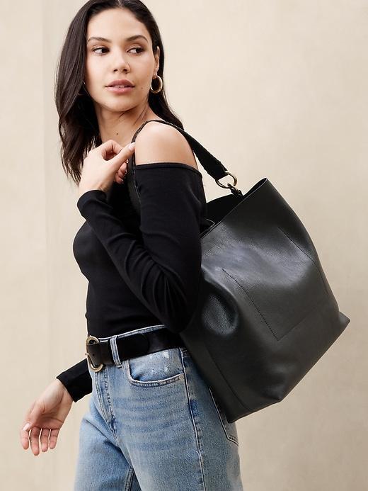 Leather Bucket Bag Product Image