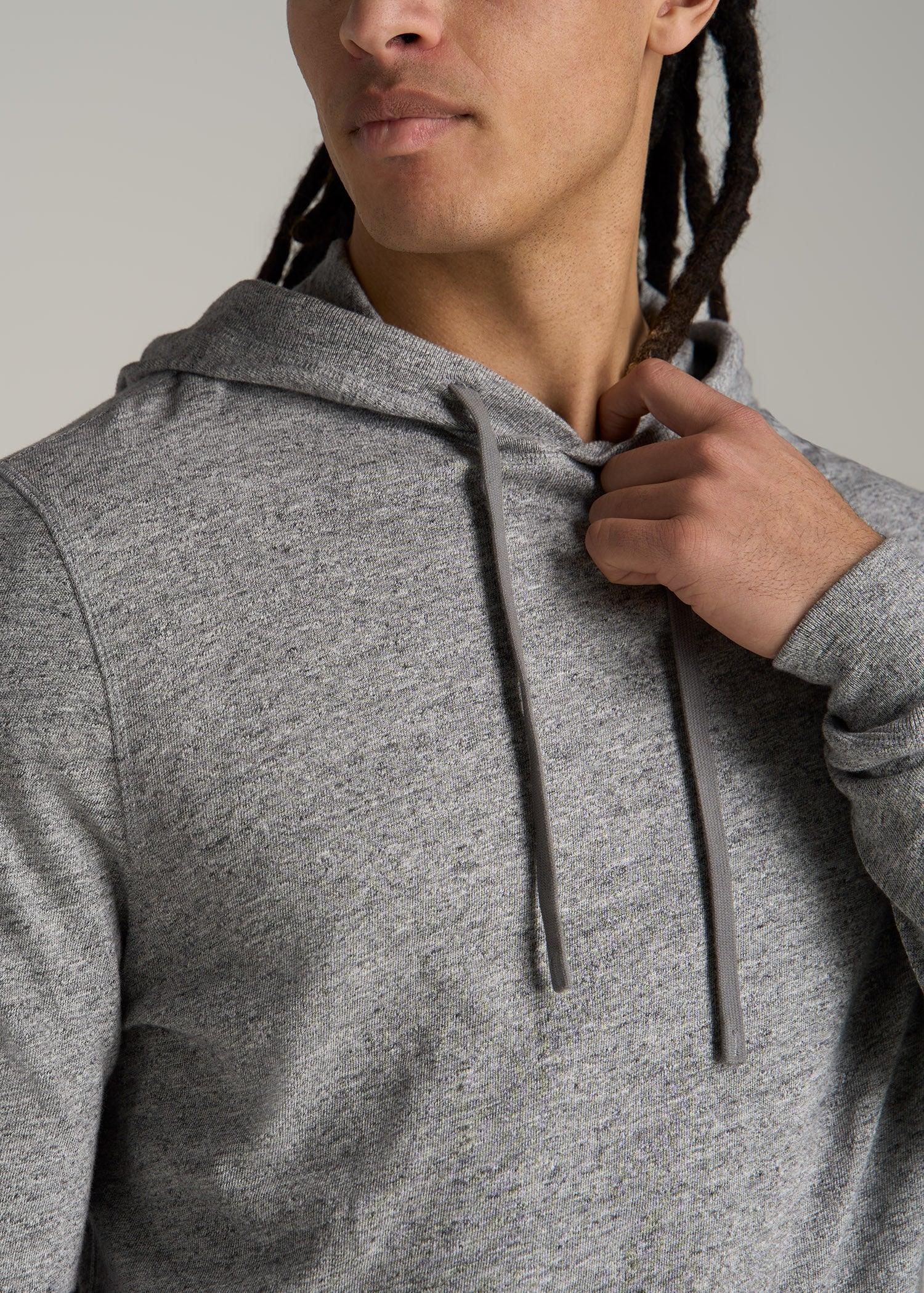 Sunwashed Slub Pullover Men's Tall Hoodie in Heathered Grey Male Product Image