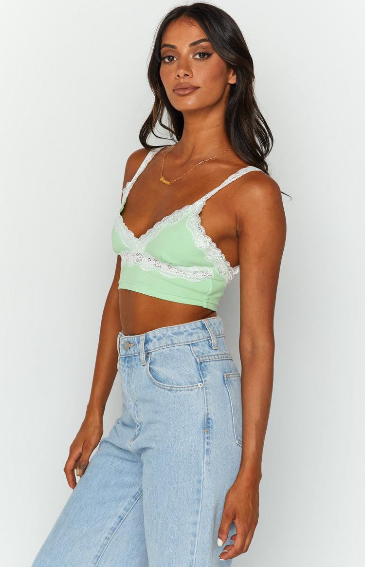 Elora Green Crop Top Product Image