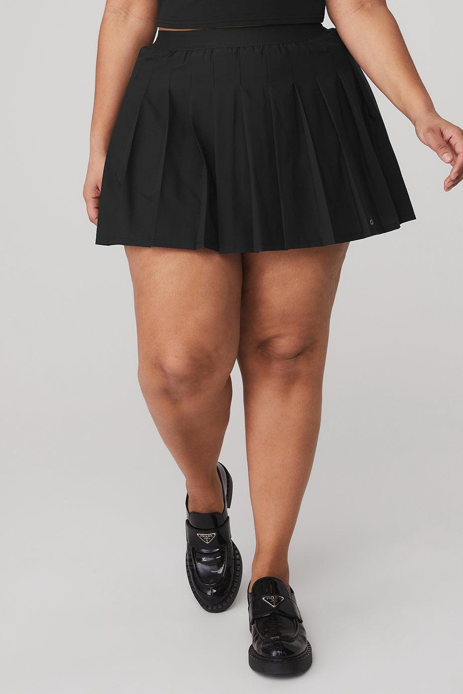 Varsity Tennis Skirt - Black Female Product Image