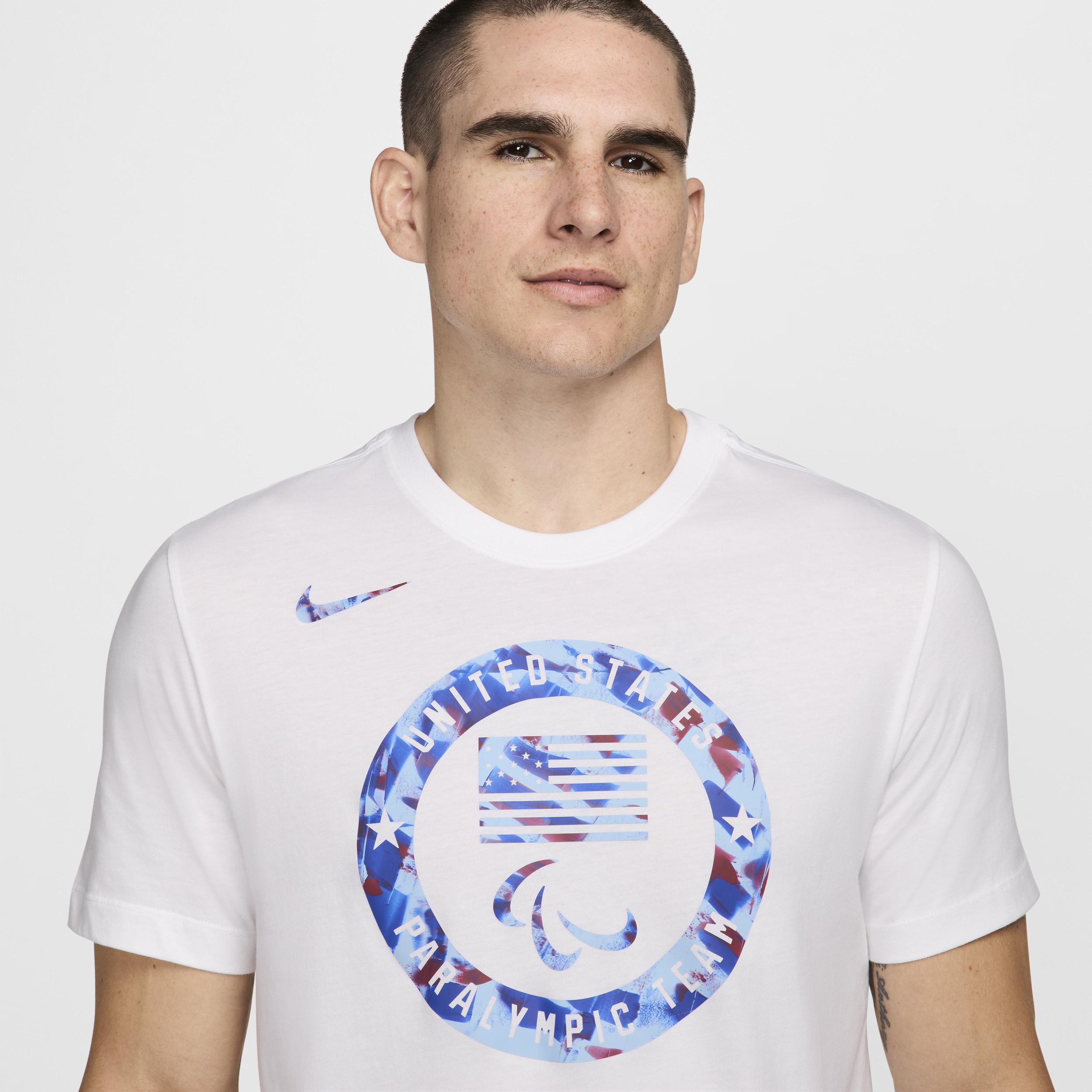 Nike Mens White U.s. Paralympics Puck Club T-Shirt Product Image