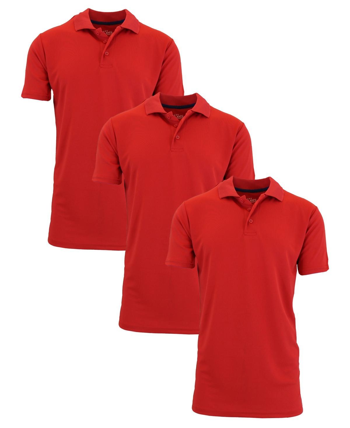 Galaxy By Harvic Mens Dry Fit Moisture-Wicking Polo Shirt, Pack of 3 Product Image