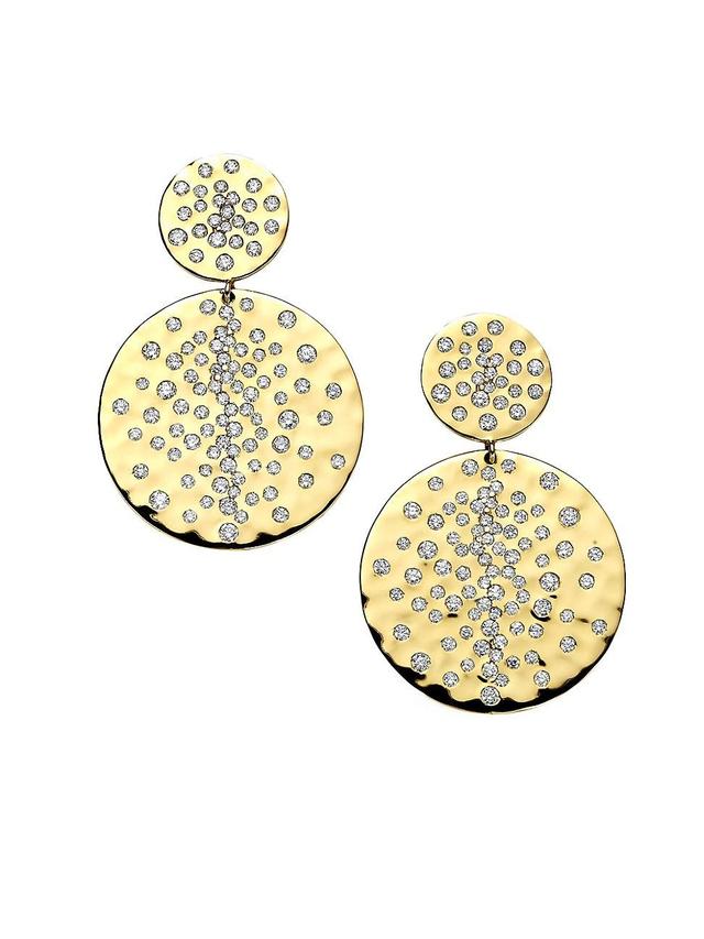 Womens Stardust 18K Yellow Gold & Diamond Double-Drop Earrings Product Image