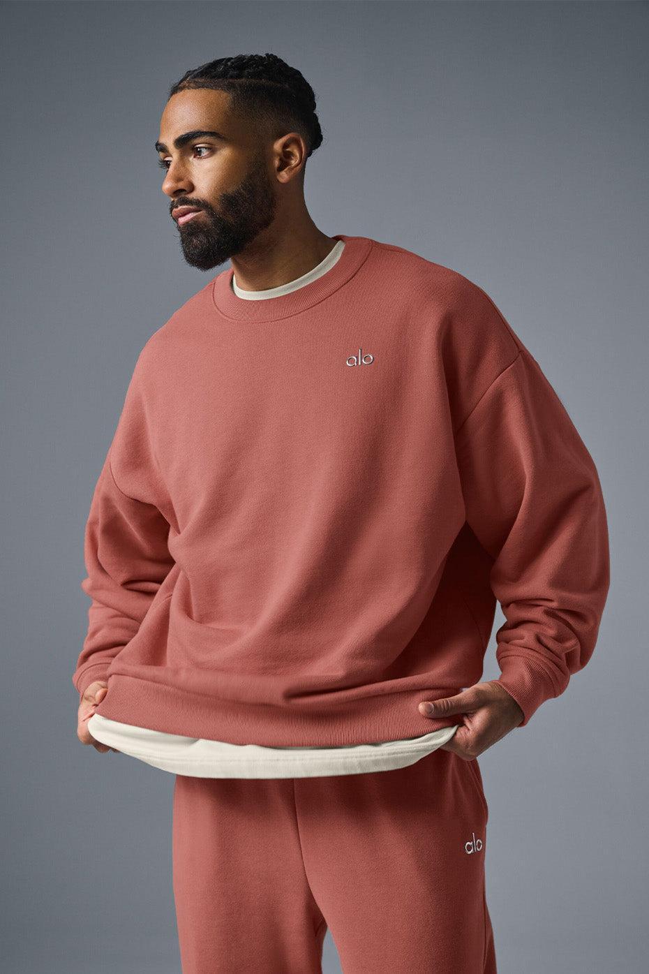 Accolade Crew Neck Pullover - Soft Terracotta Male Product Image