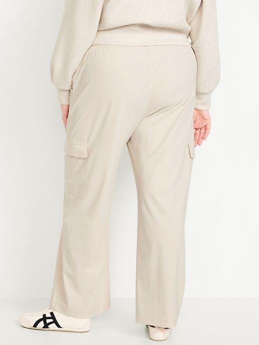 High-Waisted SleekTech Wide-Leg Cargo Pants Product Image