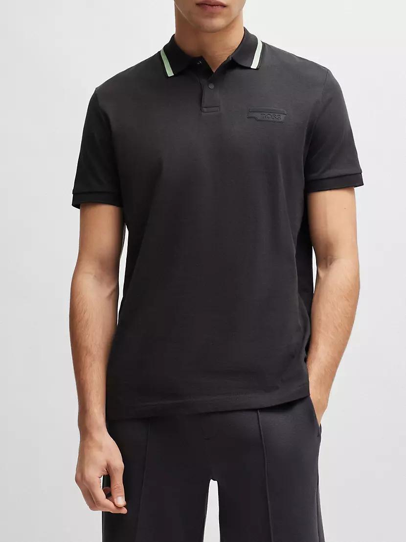 Cotton Jersey Polo Shirt with Logo Artwork Product Image