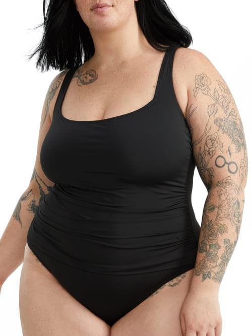 Plus Size Live In Color Square Neck One-Piece Product Image