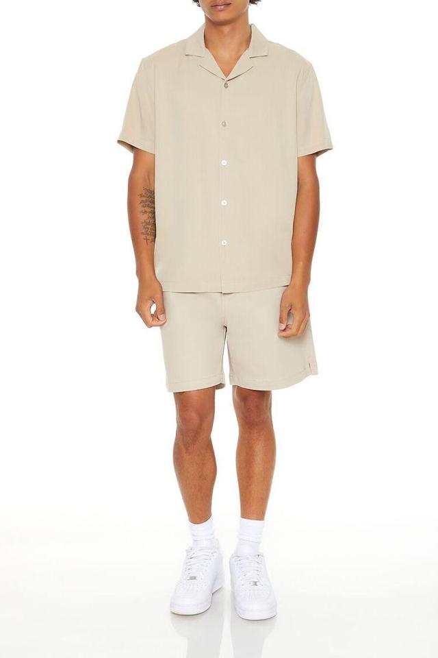 Cuban Collar Short-Sleeve Shirt | Forever 21 Product Image