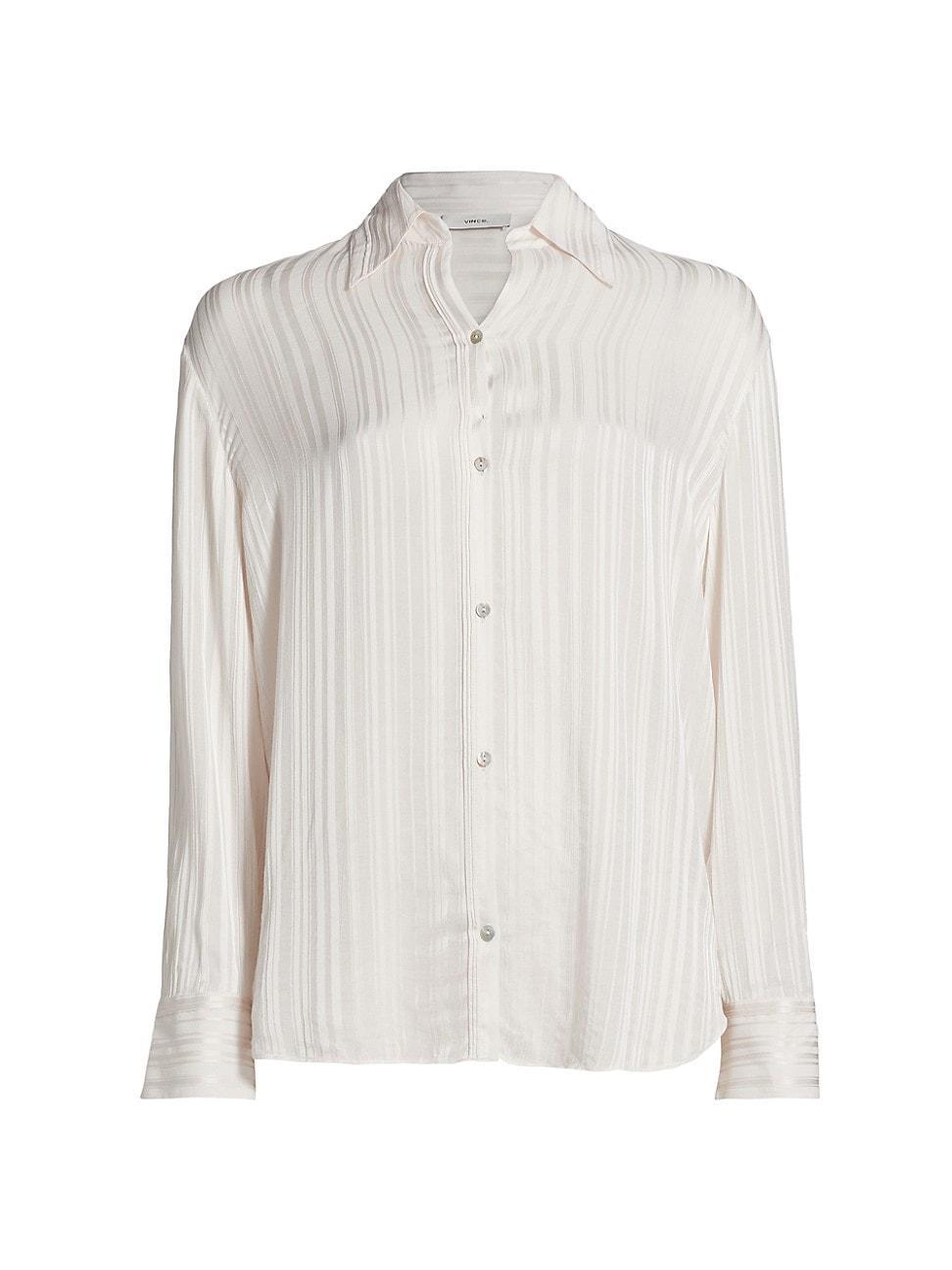 Womens Sheer Stripe Pintuck Blouse product image