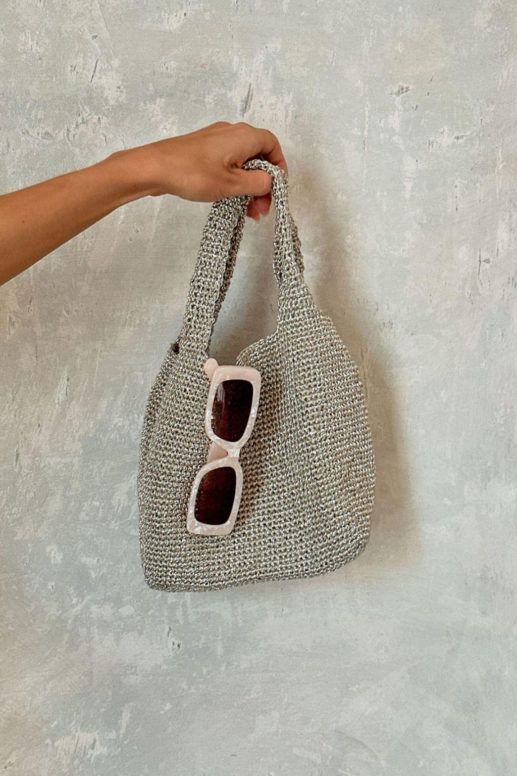 Laurel Silver Shimmer Shoulder Bag Product Image