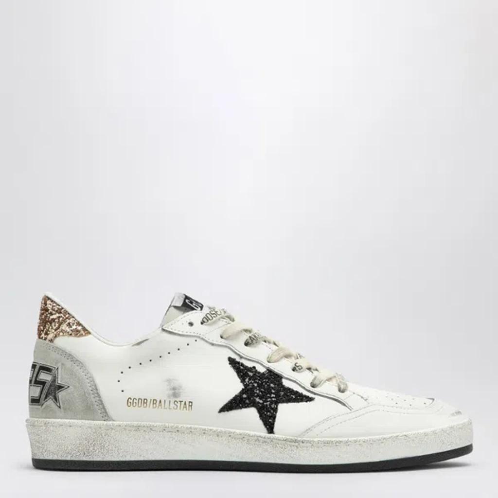 Women's Sneakers Ball Star Withe/ Black With Glitter In White Product Image