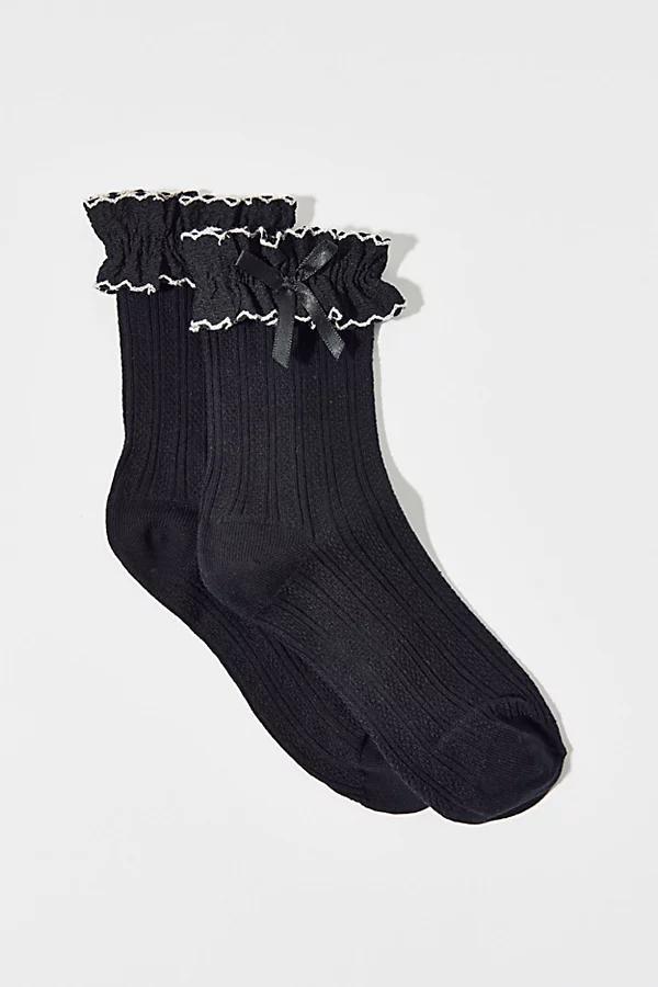 Applique Femme Ruffle Sock Womens at Urban Outfitters Product Image