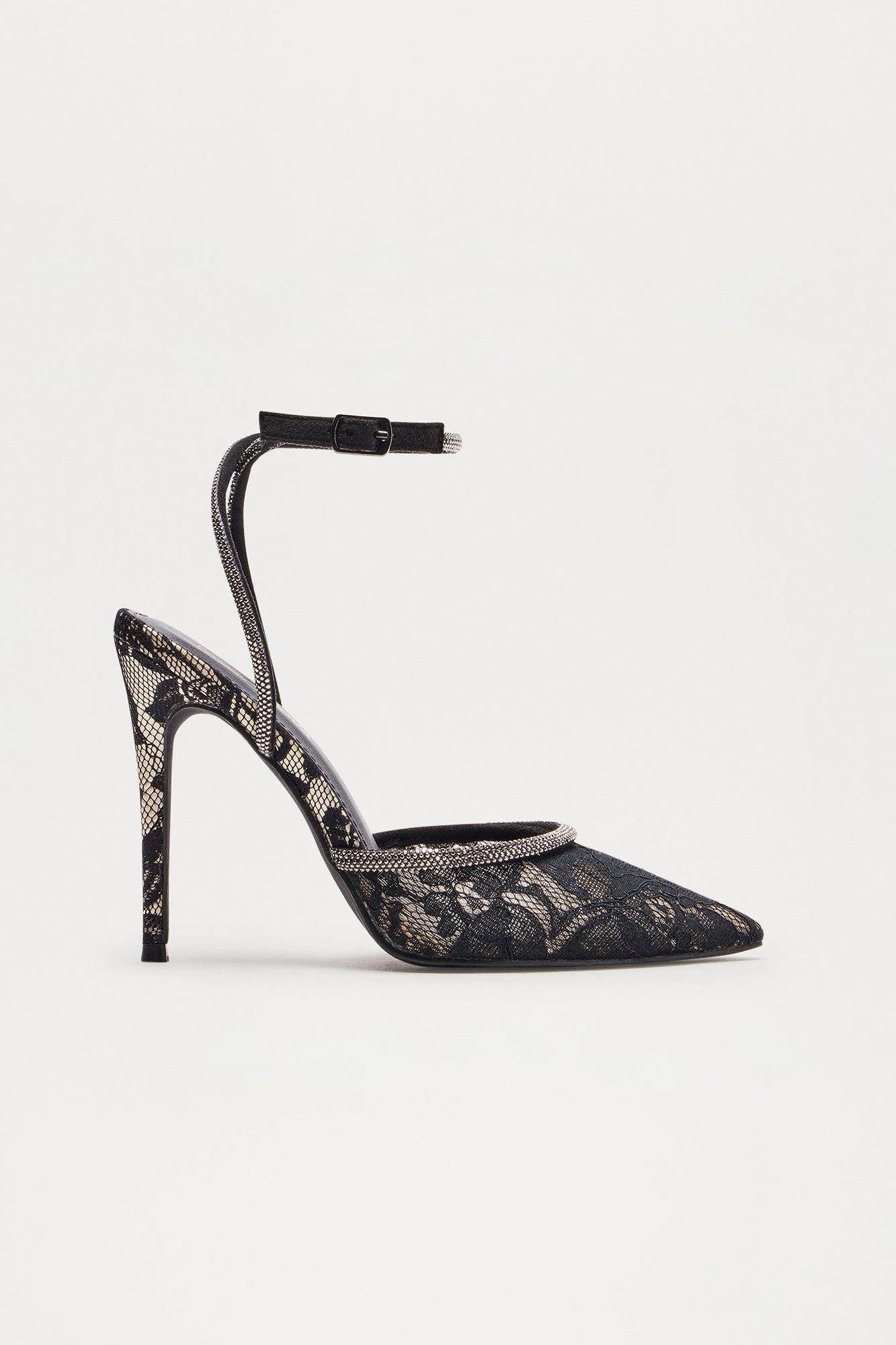 Darby Lace Pumps - Black Product Image