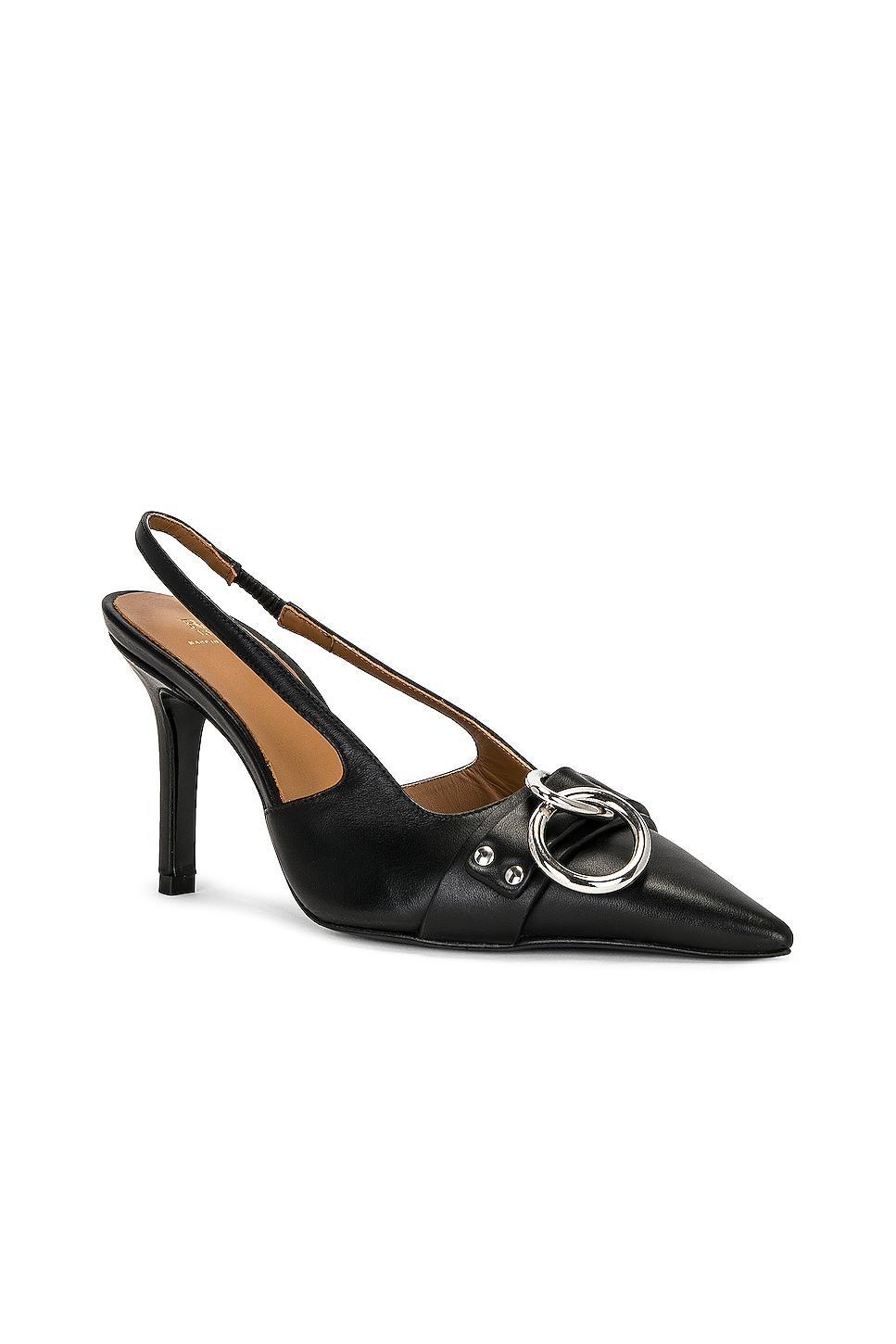 R13 Sling Back Heel Pump Black. (also in 37, 38, 39, 40). Product Image