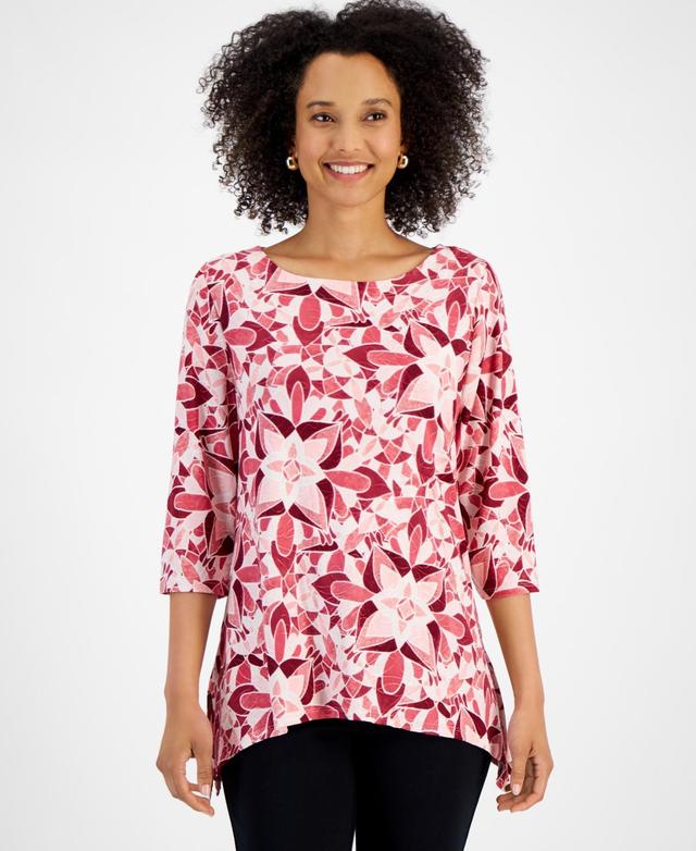 Women's Glamorous Tiles Jacquard Top, Created for Macy's Product Image