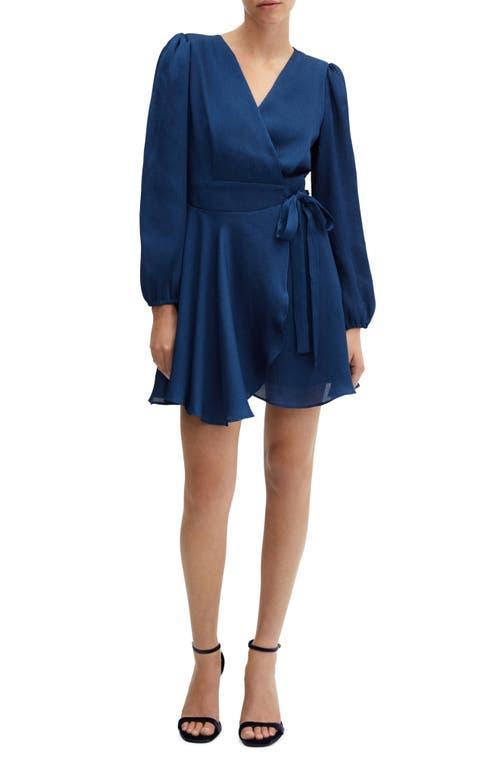 MANGO Long Sleeve Wrap Dress Product Image