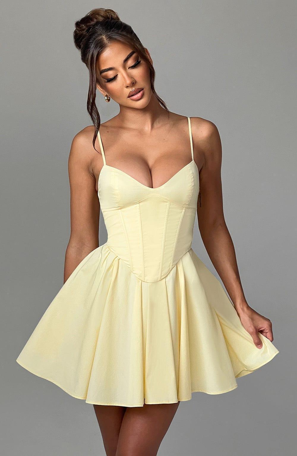 Analeigh Mini Dress - Lemon Product Image