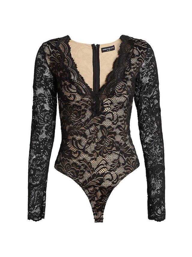 Womens Alessia Lace V-Neck Bodysuit Product Image