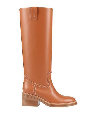 CHLOÉ Woman Boot Camel Size 6 Soft Leather In Beige Product Image