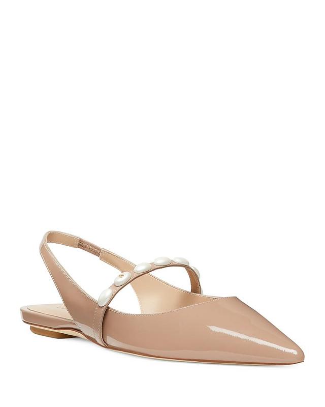 Womens Emilia Pearlita Patent Leather Slingback Flats Product Image