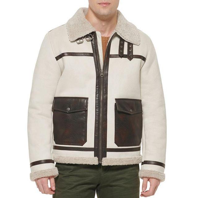 Mens Levis Faux Shearling Rancher Jacket White Product Image