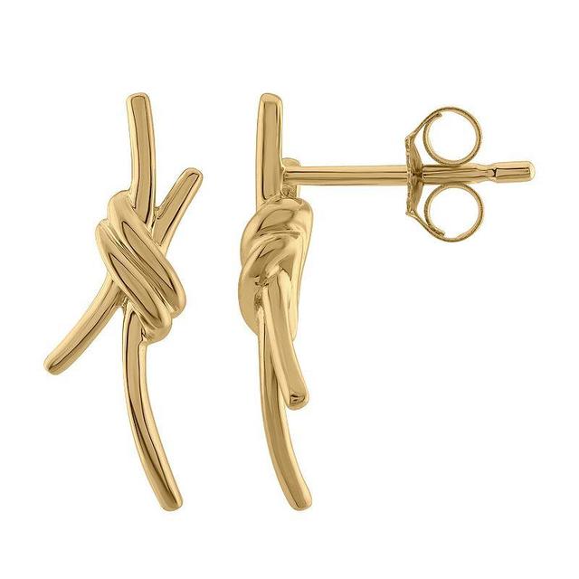 Simply Vera Vera Wang 10k Gold Fashion Knot Earrings, Womens Product Image