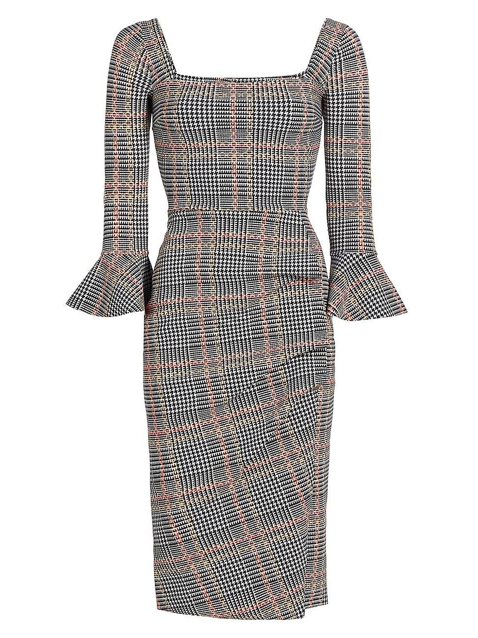 Womens Astra Plaid Cocktail Dress Product Image