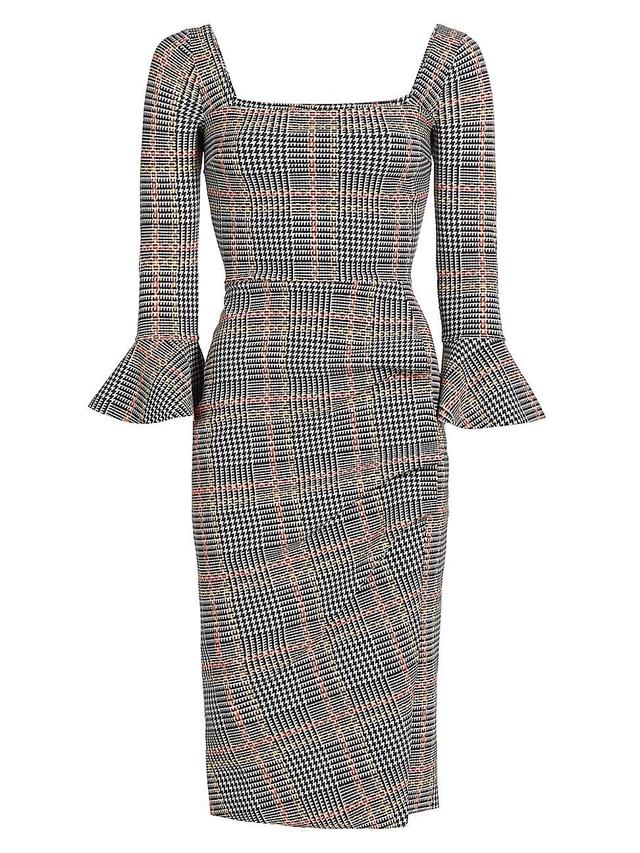 Womens Astra Plaid Cocktail Dress Product Image