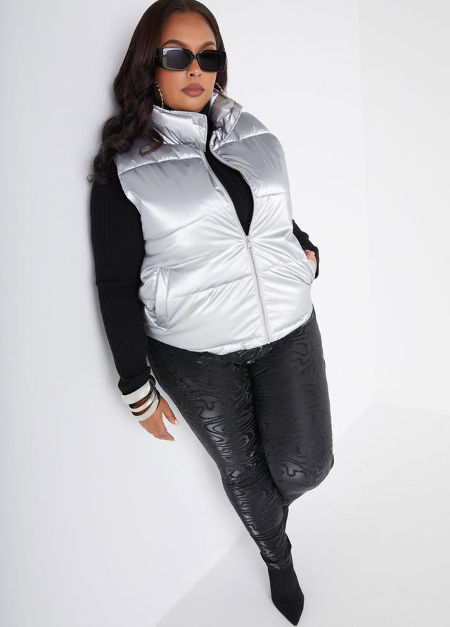 Metallic Puffer Vest Product Image