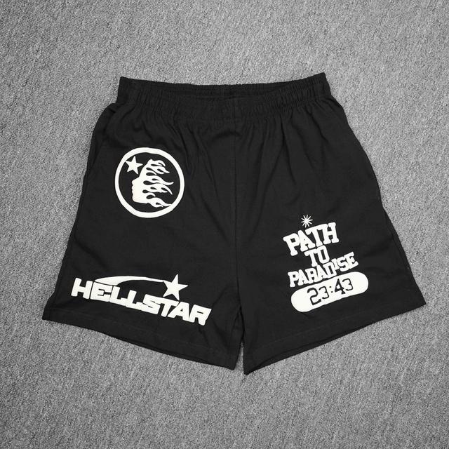 Vintage Hellstar Path To Paradise Graphic Casual Street Mesh Shorts Product Image