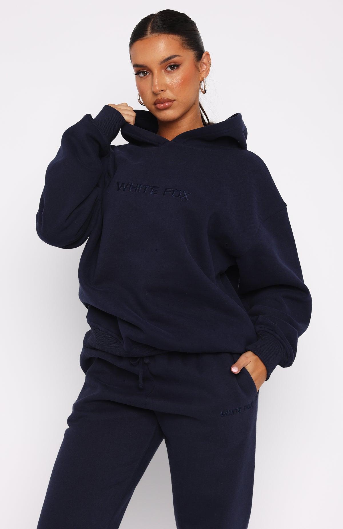 Stay Lifted Oversized Hoodie Navy Product Image