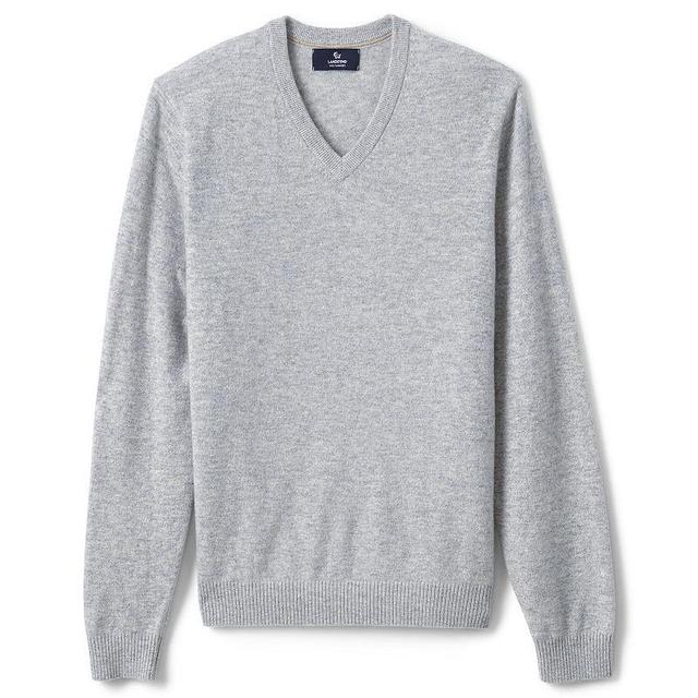 Lands End Mens Fine Gauge Cashmere V-neck Sweater Product Image