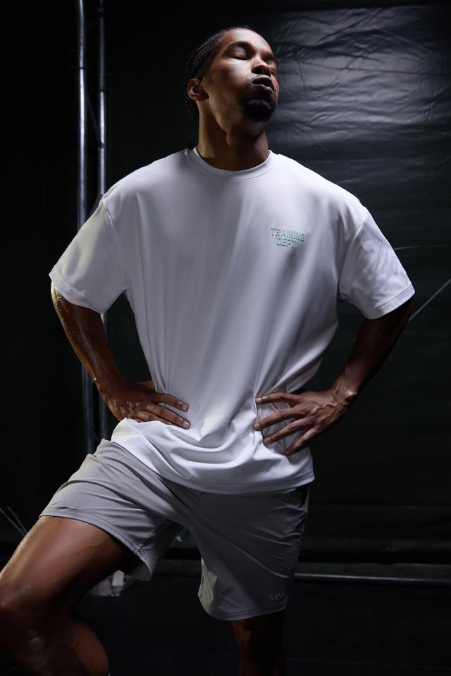 Man Active Training Dept Oversized Performance T-shirt | boohooMAN USA Product Image