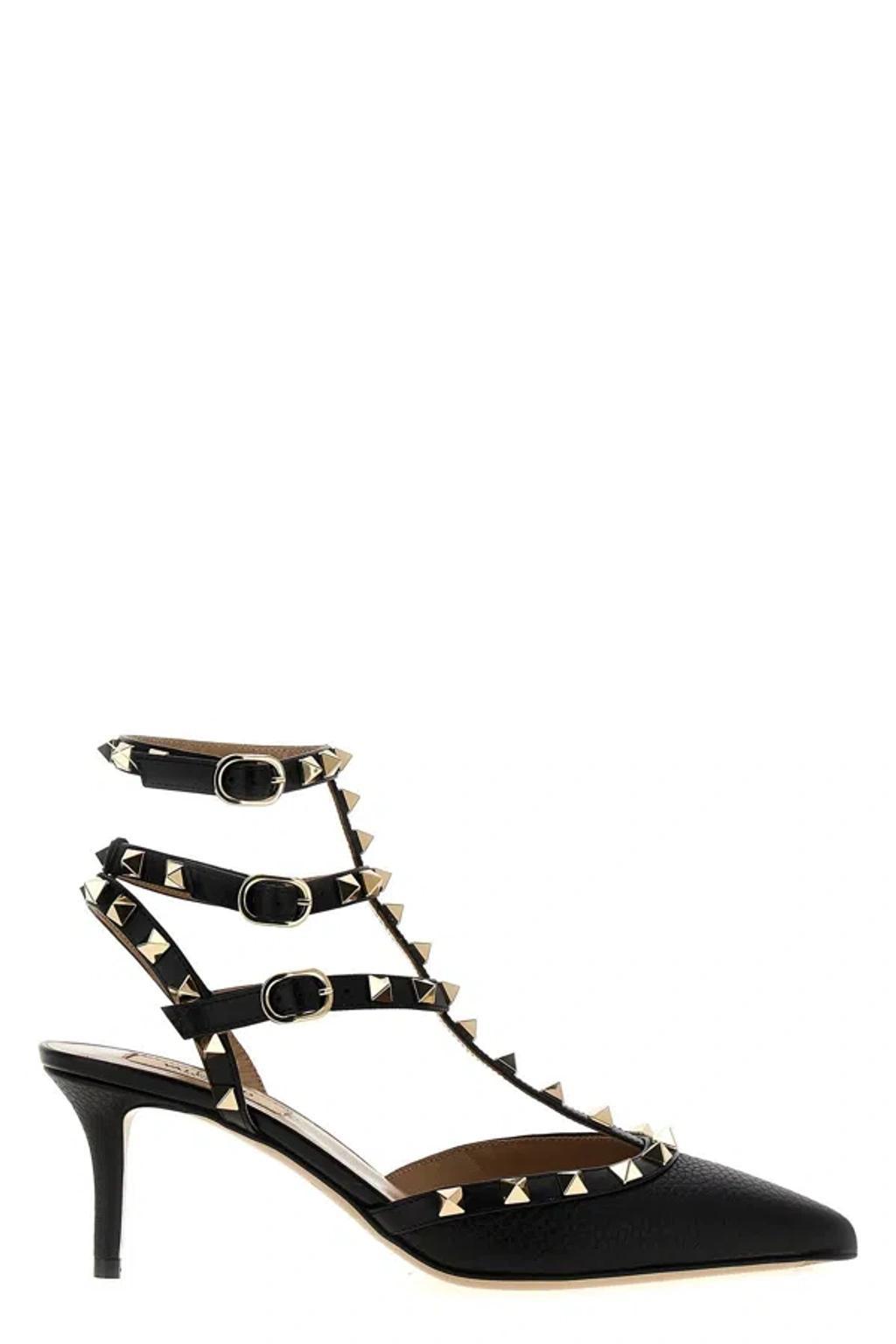 VALENTINO GARAVANI Rockstud Sandals In Black Product Image