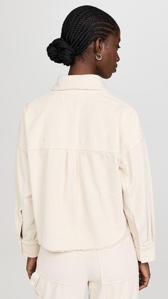 Les Tien Coopa Oversized Crop Button Up Top | Shopbop Product Image