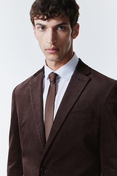 Slim Fit Velvet Jacket Product Image