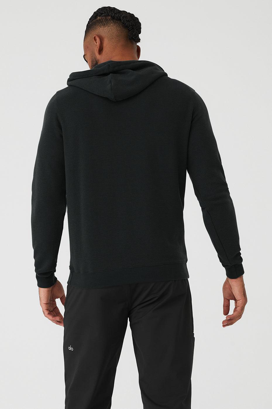 Micro Waffle Fast Break Hoodie - Black Male Product Image