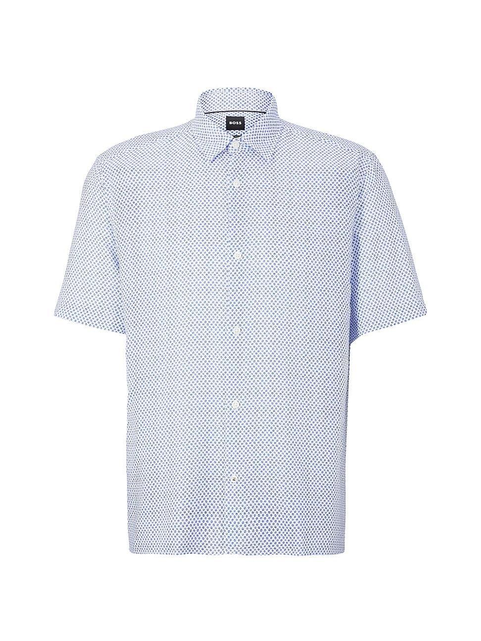 Mens Regular-Fit Shirt In Printed Oxford Fabric Product Image