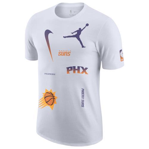 Nike Mens Suns Statement All Over Print T-Shirt - White/Blue Product Image