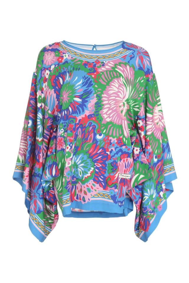 Printed Silk Blouse In Multi-colore Product Image