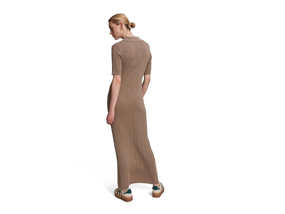 Varley Andrea Pointelle Knit Dress (Roasted Cashew) Women's Dress Product Image