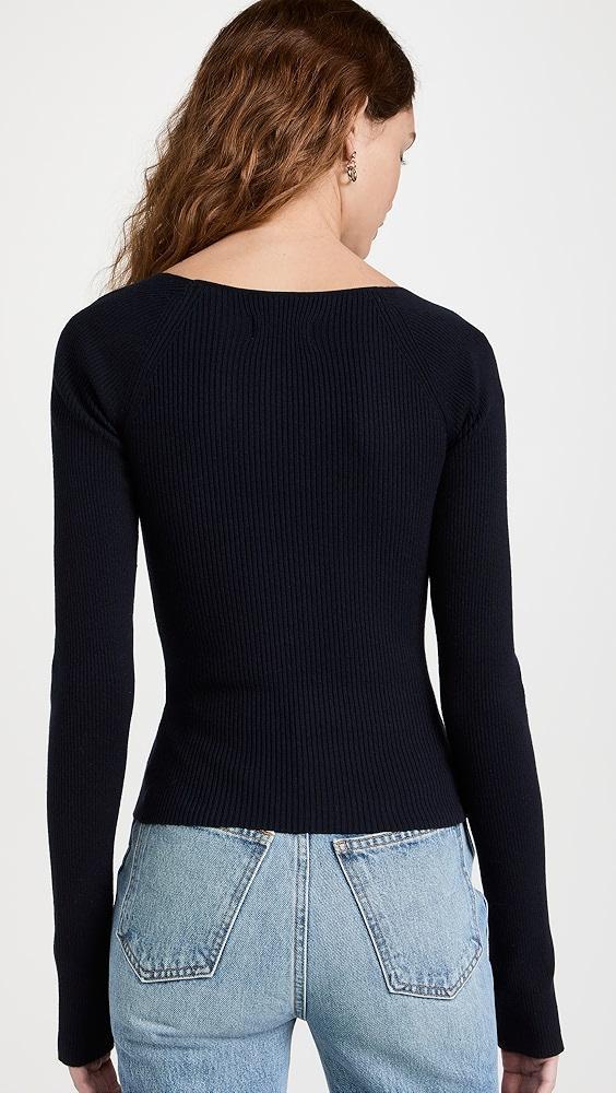 Pistola Denim Taryn Long Sleeve Sweetheart Neck Sweater | Shopbop Product Image