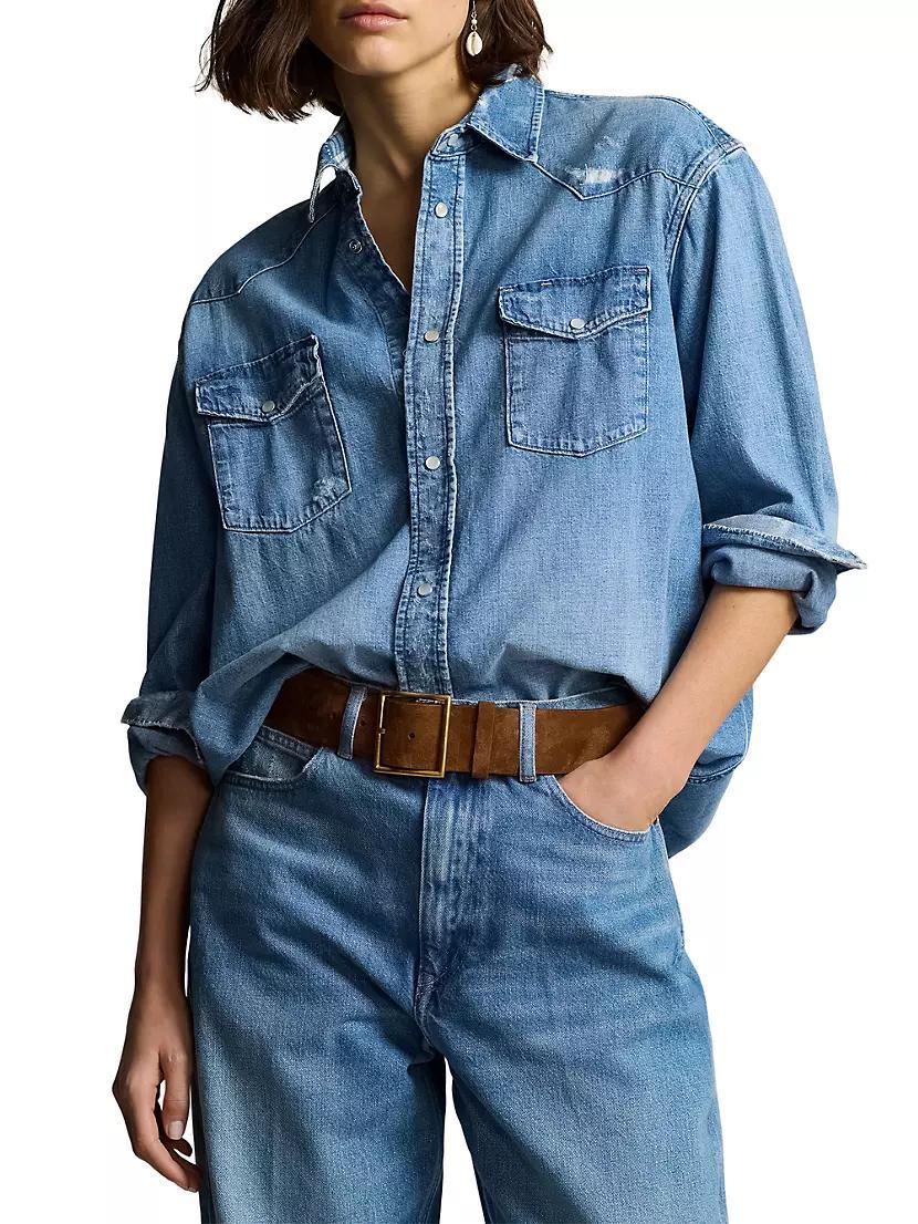 Denim Oversized Western Shirt product image