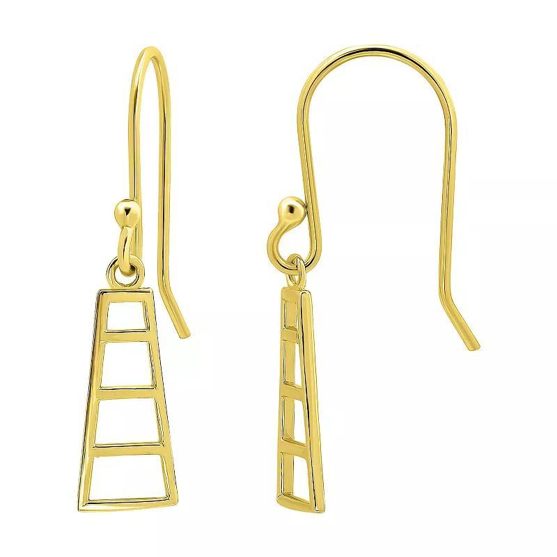 Aleure Precioso Sterling Silver Ladder Design Drop Earrings, Womens, Gold Tone Product Image